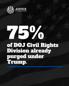 75% of DOJ Civil Rights Division attorneys already purged under Trump.